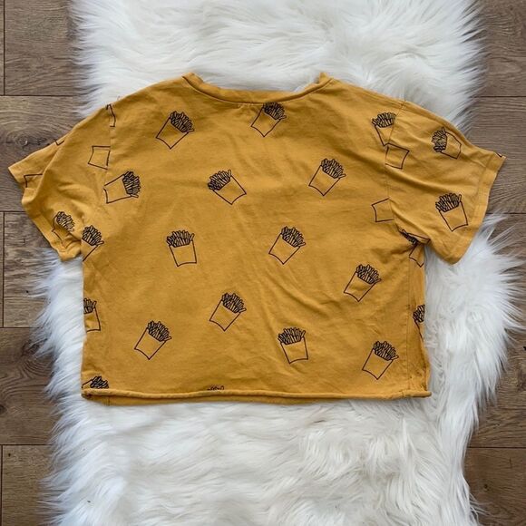 COPY - FRENCH PASTRY • french fry yellow crop top - Picture 6 of 6
